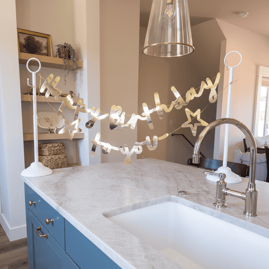 Shimmer and Shine Gold Birthday Banner