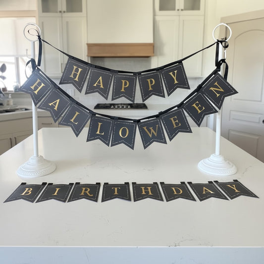 Happy Halloween/Birthday Banner