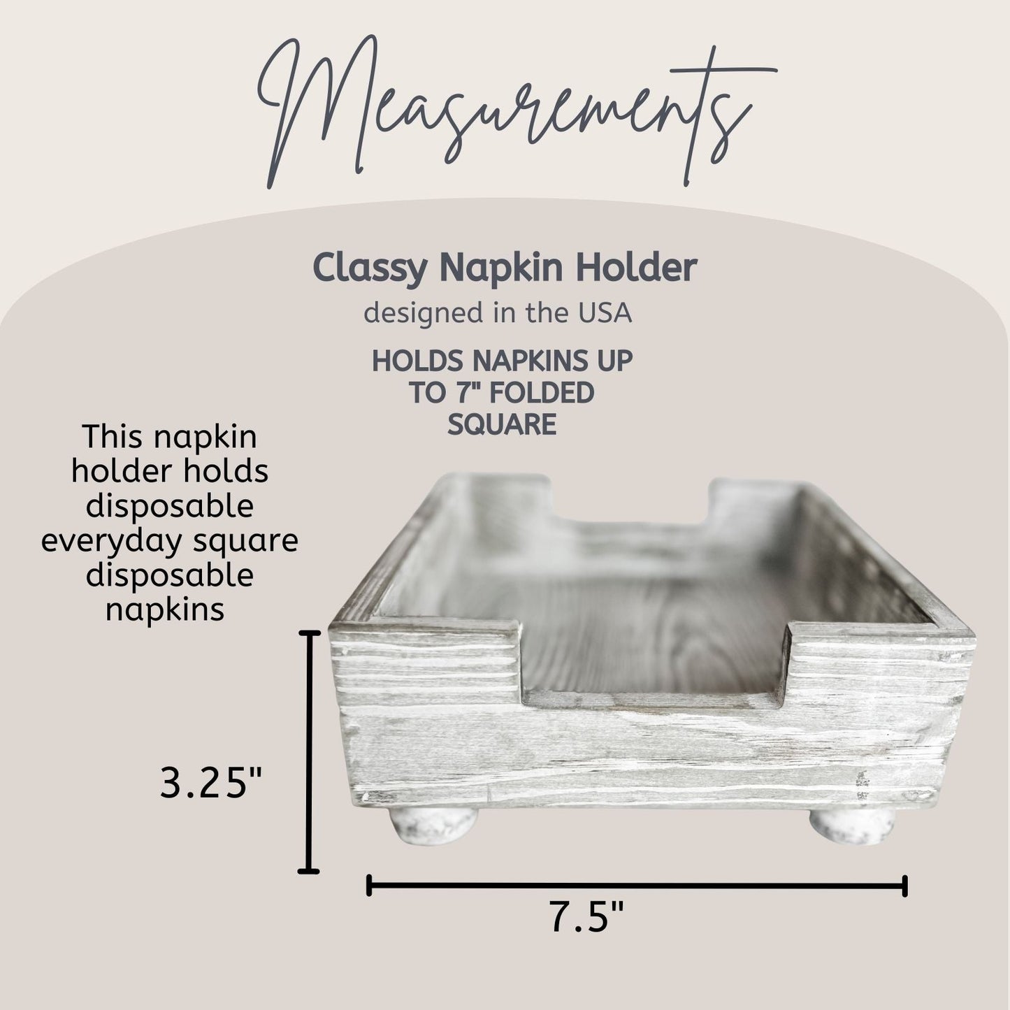 Party & Celebration Classy Napkin Holder entertaining hosting wood serveware