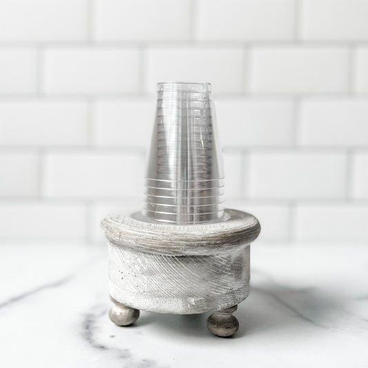 Party & Celebration Gray Classy Shot Glass Holder entertaining hosting wood serveware