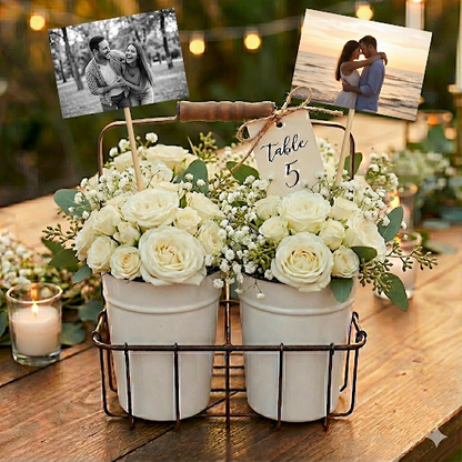 So Farmhouse Enamel Bucket Caddy