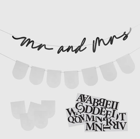 Mr & Mrs Personalized Banner Kit