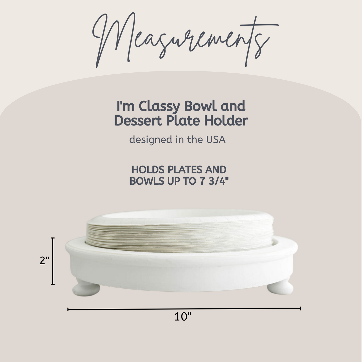 Classy Bowl & Dessert Plate Holder