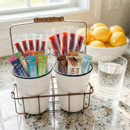 So Farmhouse Enamel Bucket Caddy