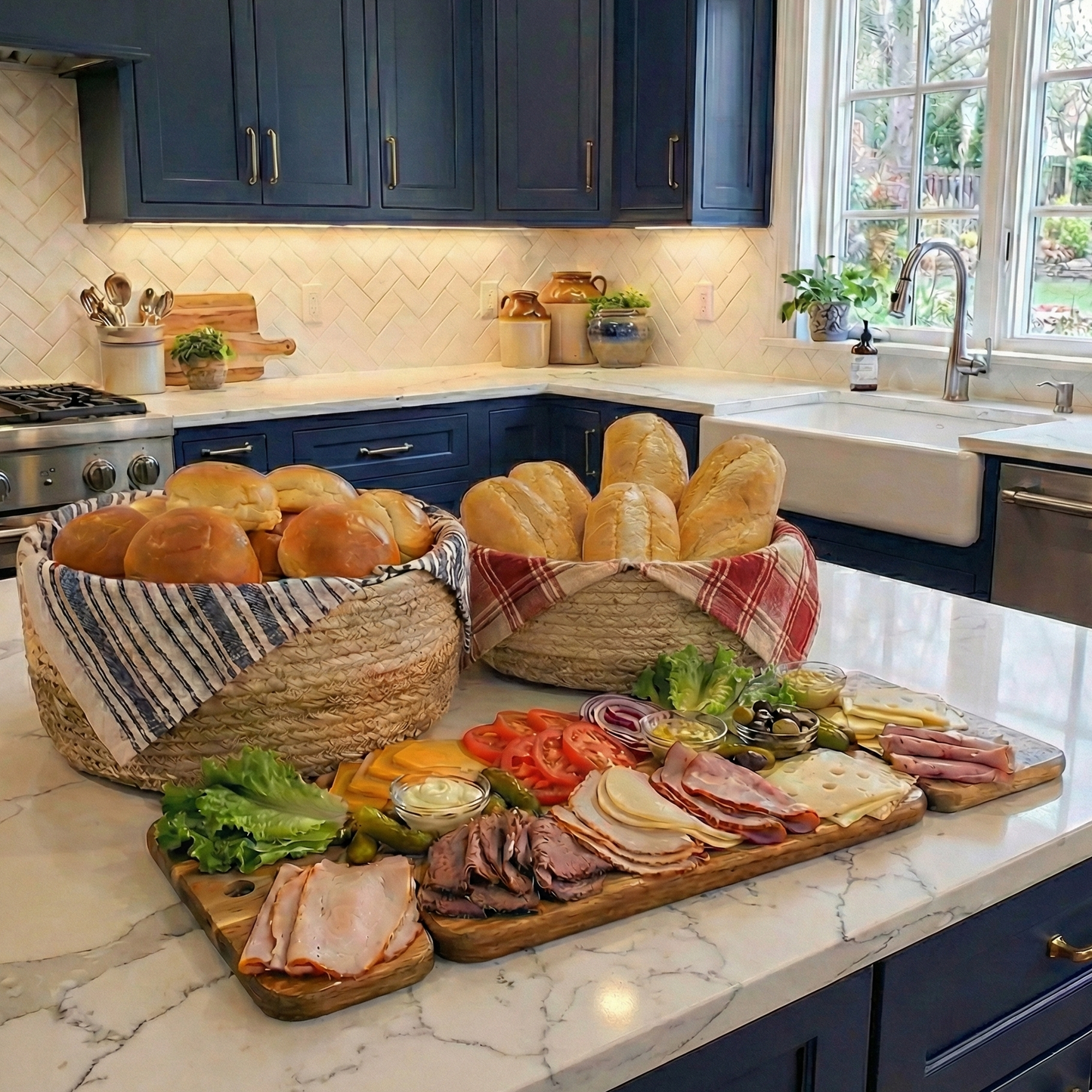 Entertaining Sea Grass Rope Baskets - Set of 2