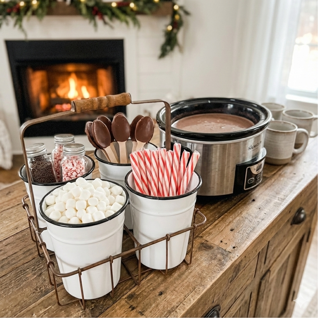 So Farmhouse Enamel Bucket Caddy