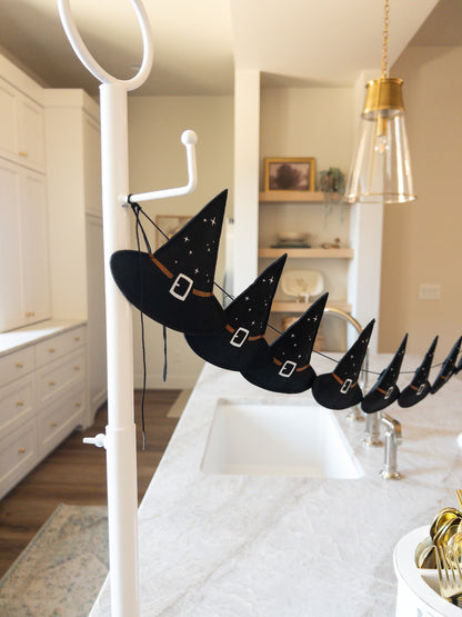 Puffy Felt Witch Hat Adjustable Banner