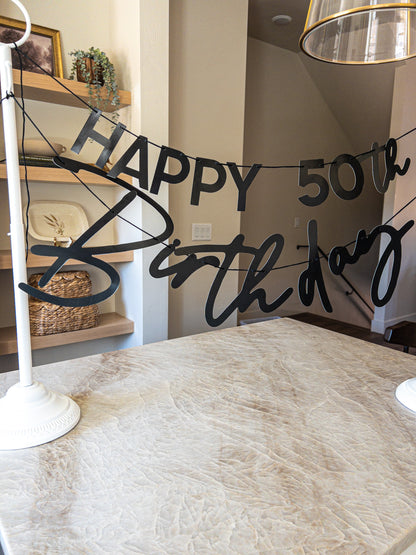 Personalized Age Birthday Banner Set