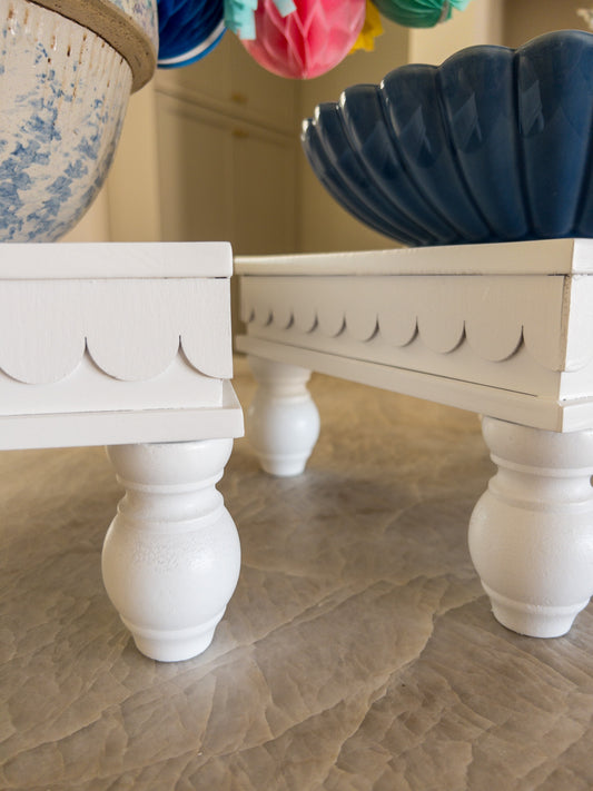 Cottage Raised Elevated Server (Set of 2)