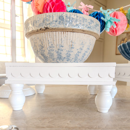 Cottage Raised Elevated Server (Set of 2)