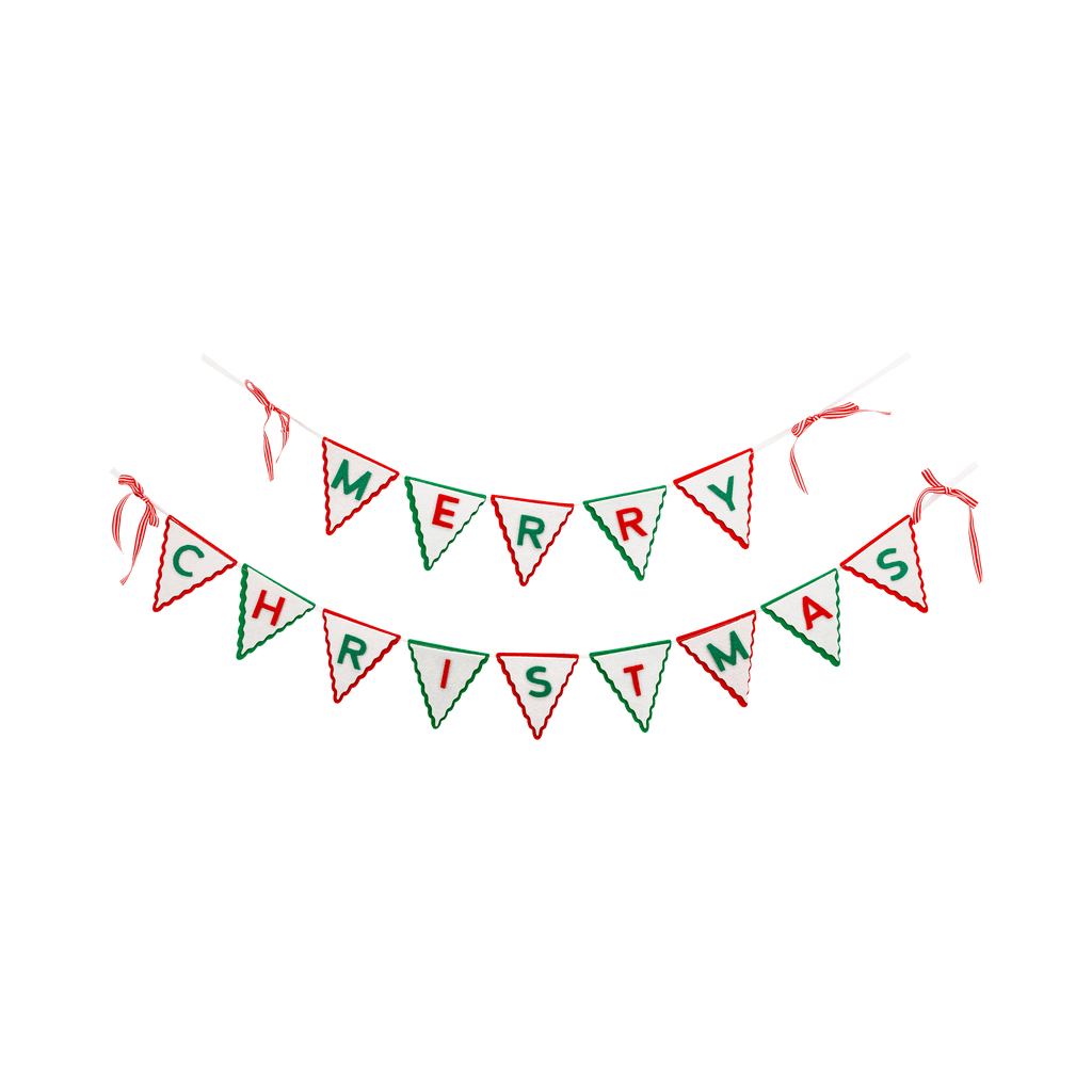 Merry Christmas Layered Felt Banner