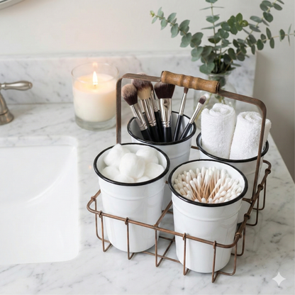 So Farmhouse Enamel Bucket Caddy