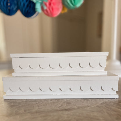 Cottage Raised Elevated Server (Set of 2)