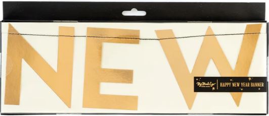 Gold Foil New Years Eve Banner