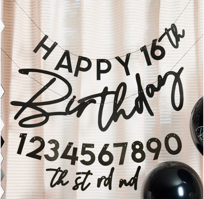 Personalized Age Birthday Banner Set