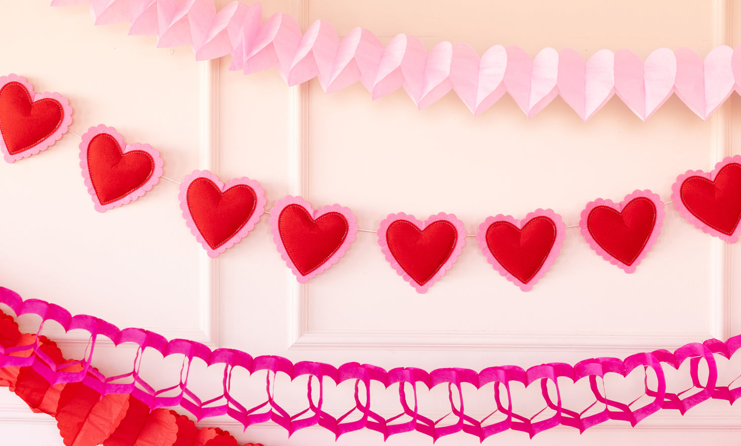 Heart Felt Valentines Puffy Heart Banner