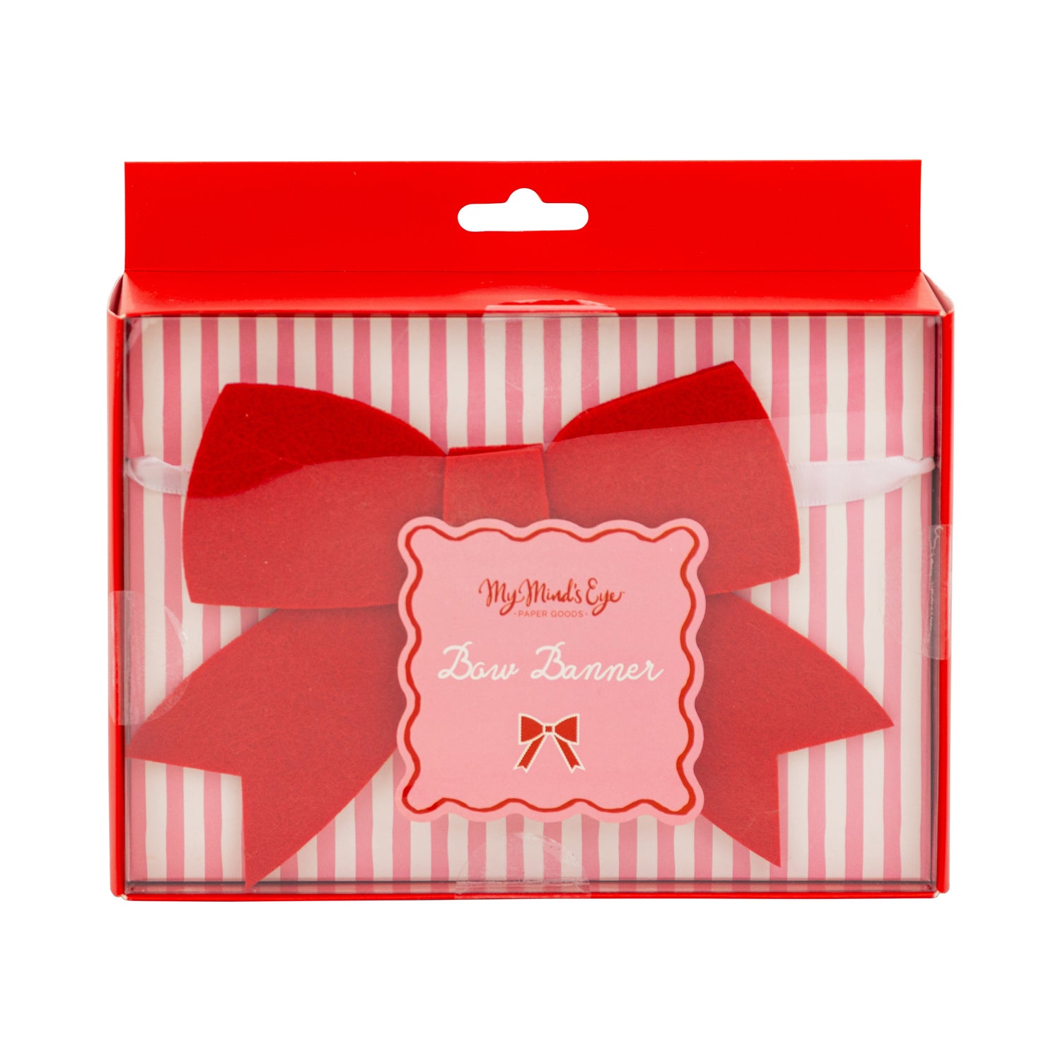 Red & Pink Felt Bow Banner