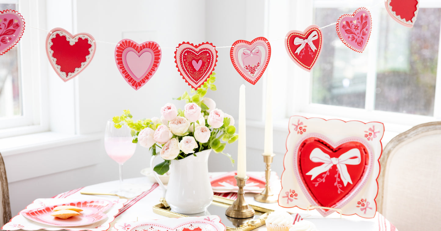 Valentines Layered Heart Banner