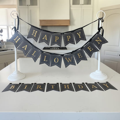 Happy Halloween/Birthday Banner