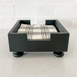 Party & Celebration Black Non Distressed Classy Beverage Napkin Holder entertaining hosting wood serveware