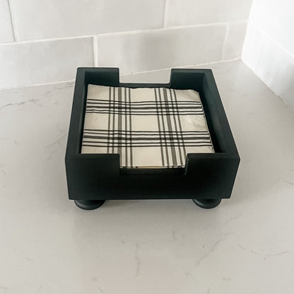 Party & Celebration Classy Beverage Napkin Holder entertaining hosting wood serveware
