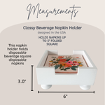 Party & Celebration Classy Beverage Napkin Holder entertaining hosting wood serveware