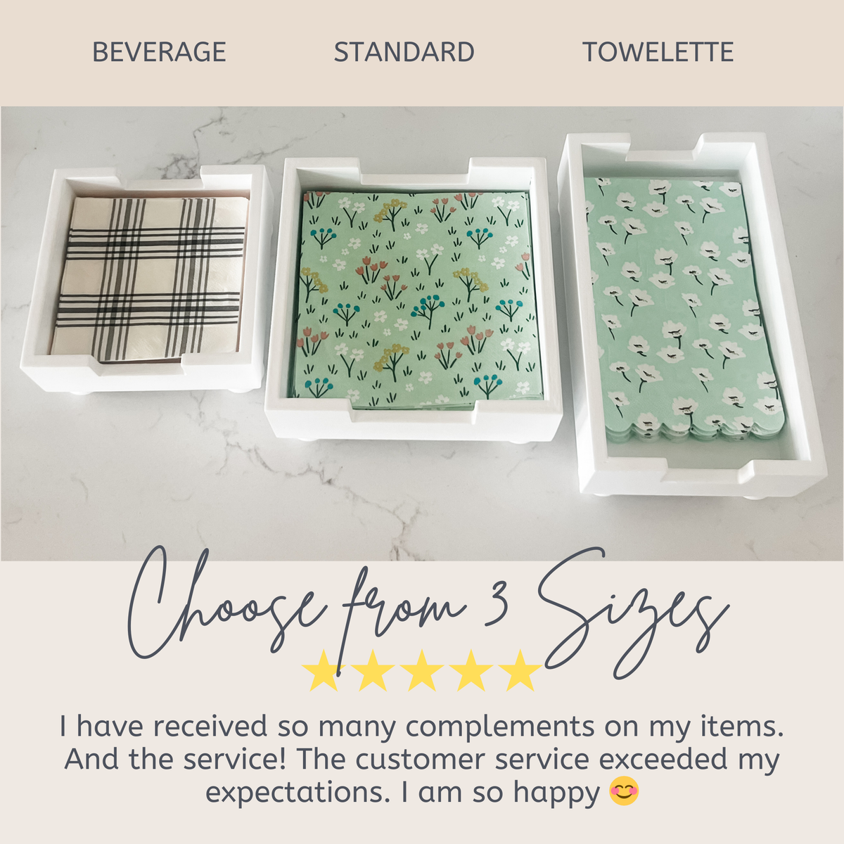 Party & Celebration Classy Towelette Holder entertaining hosting wood serveware