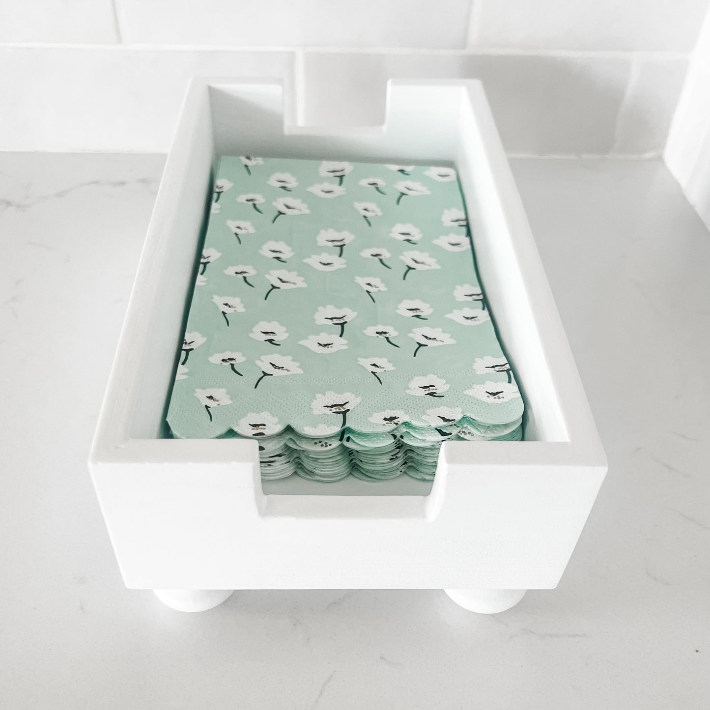 Party & Celebration Classy Towelette Holder entertaining hosting wood serveware