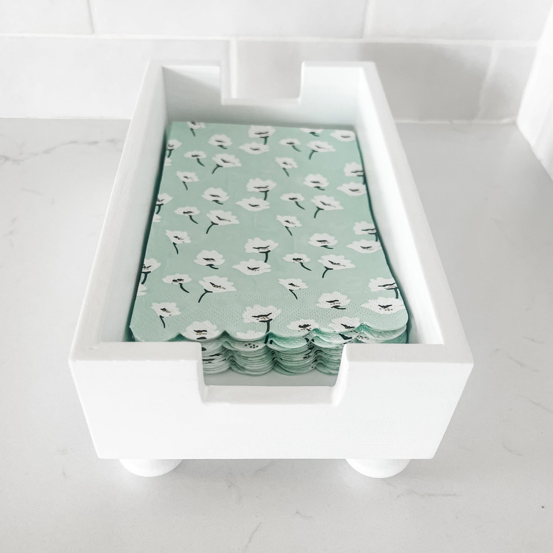 Party & Celebration Classy Towelette Holder entertaining hosting wood serveware