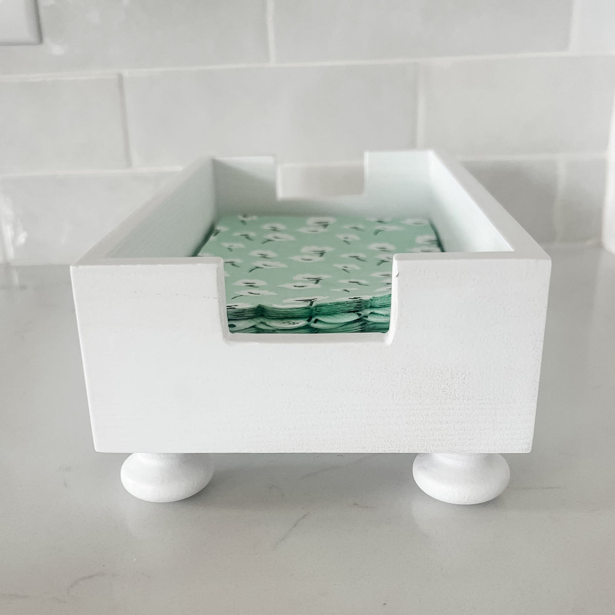 Party & Celebration Classy Towelette Holder entertaining hosting wood serveware