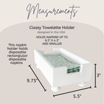 Party & Celebration Classy Towelette Holder entertaining hosting wood serveware