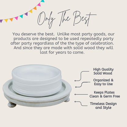 Party & Celebration I'm Classy Too! Plate Holder entertaining hosting wood serveware