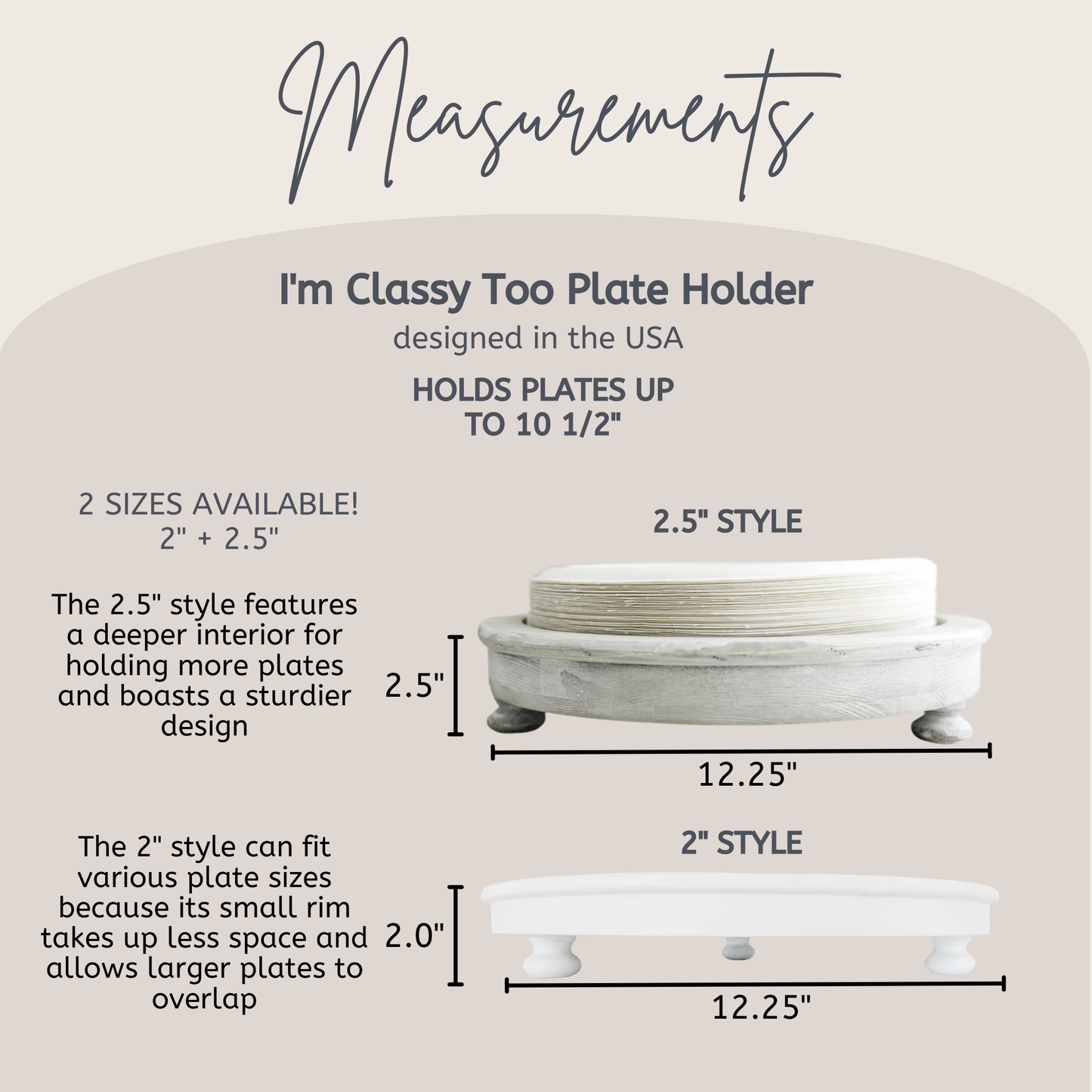 Party & Celebration I'm Classy Too! Plate Holder entertaining hosting wood serveware