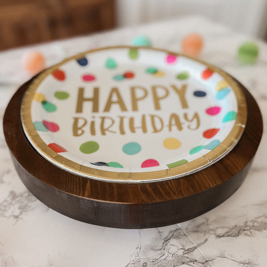 Party & Celebration Let's Celebrate! Plate Holder entertaining hosting wood serveware