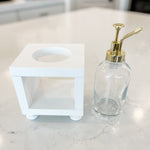 Storage Classy Jar Pump Holder (Sanitizer Station) entertaining hosting wood serveware