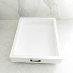 caddy No Dishes Please Disposable Pan Holder entertaining hosting wood serveware