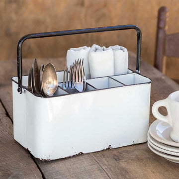 caddy Picnic Perfect Cutlery Caddy entertaining hosting wood serveware