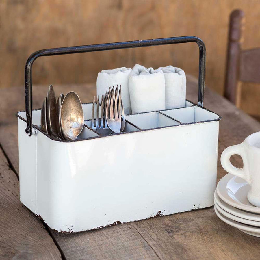 caddy Picnic Perfect Cutlery Caddy entertaining hosting wood serveware