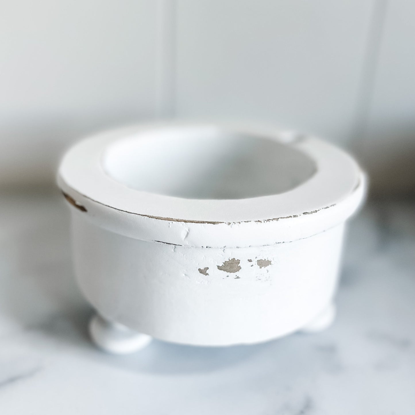 Party & Celebration White - RUSTIC Extra Chippy! Oh So Rustic Cup Holder with Marker Slot entertaining hosting wood serveware