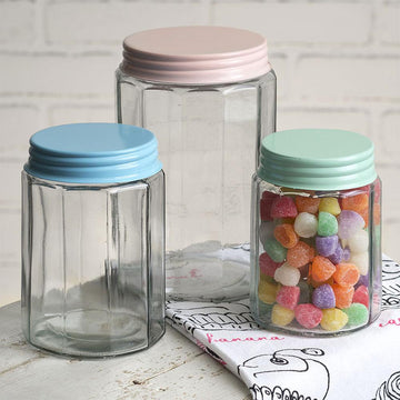 Too Sweet Glass Jars (set of 3) entertaining hosting wood serveware